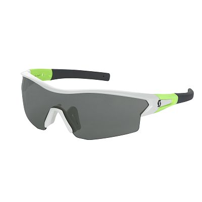 Превью  Велоочки SCOTT Leap LS white glossy/neon green grey light sensitive Белый/Салатовый, Линзы: темные